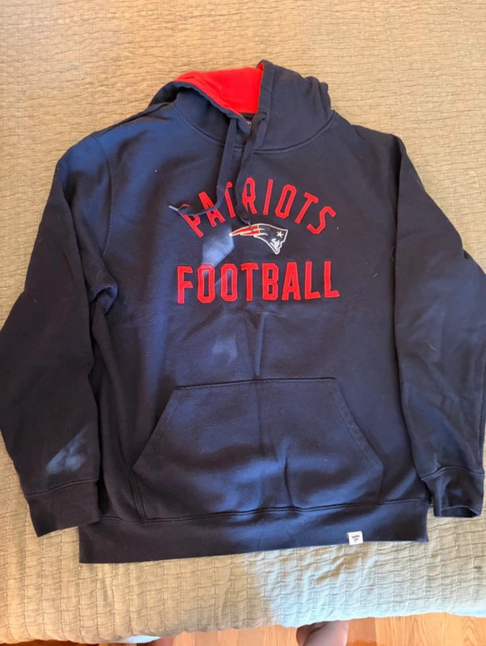 NFL New England Patriots navy blue hoodie Size L